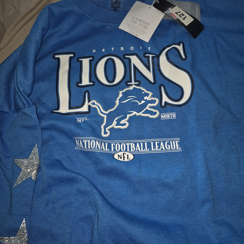 Gameday Couture Detroit Lions Crewneck Sweatshirt - Blue
